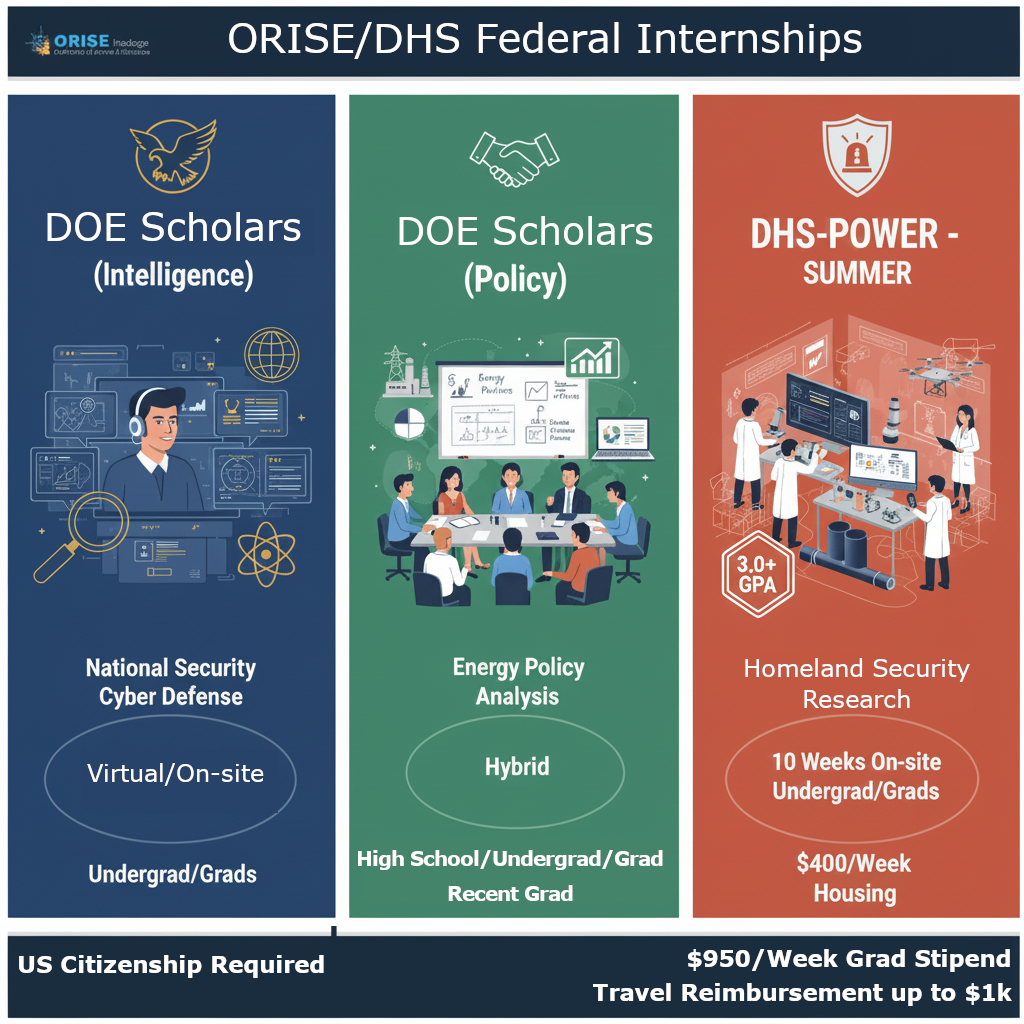 ORISE-DHS Internship Infographic