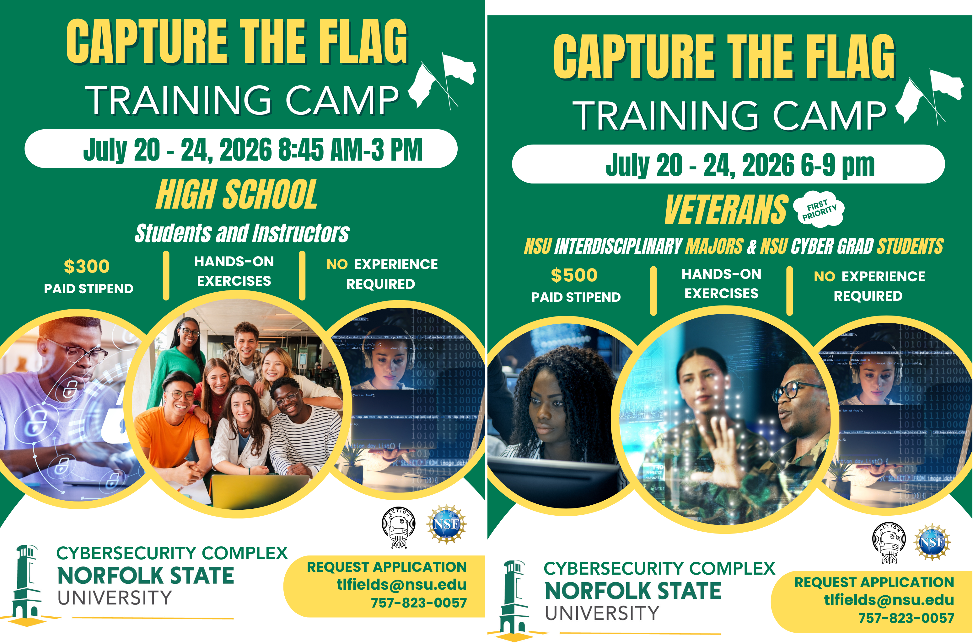 Training camp fliers provided by NSU