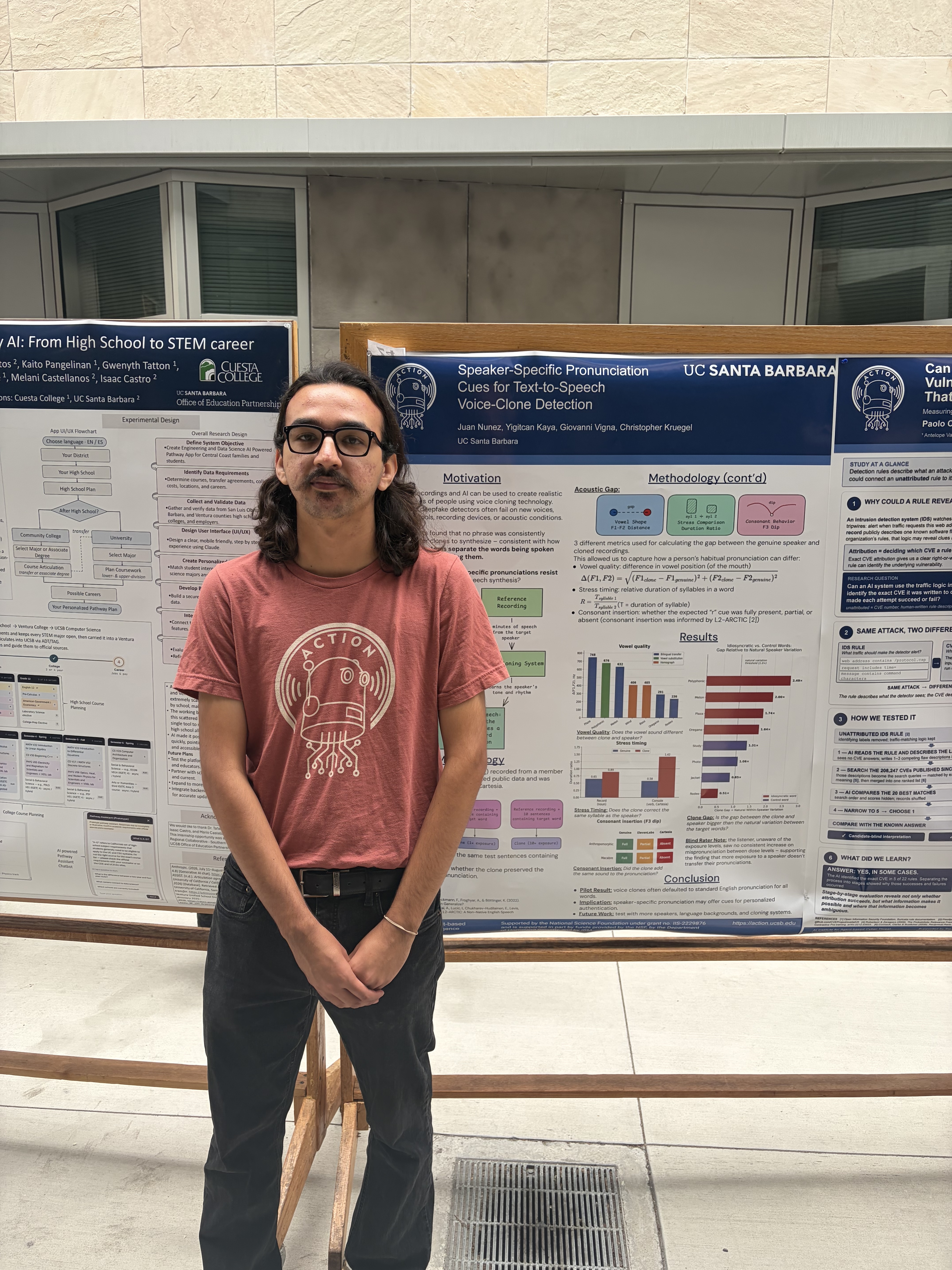 Photo of Juan Nunez with his poster